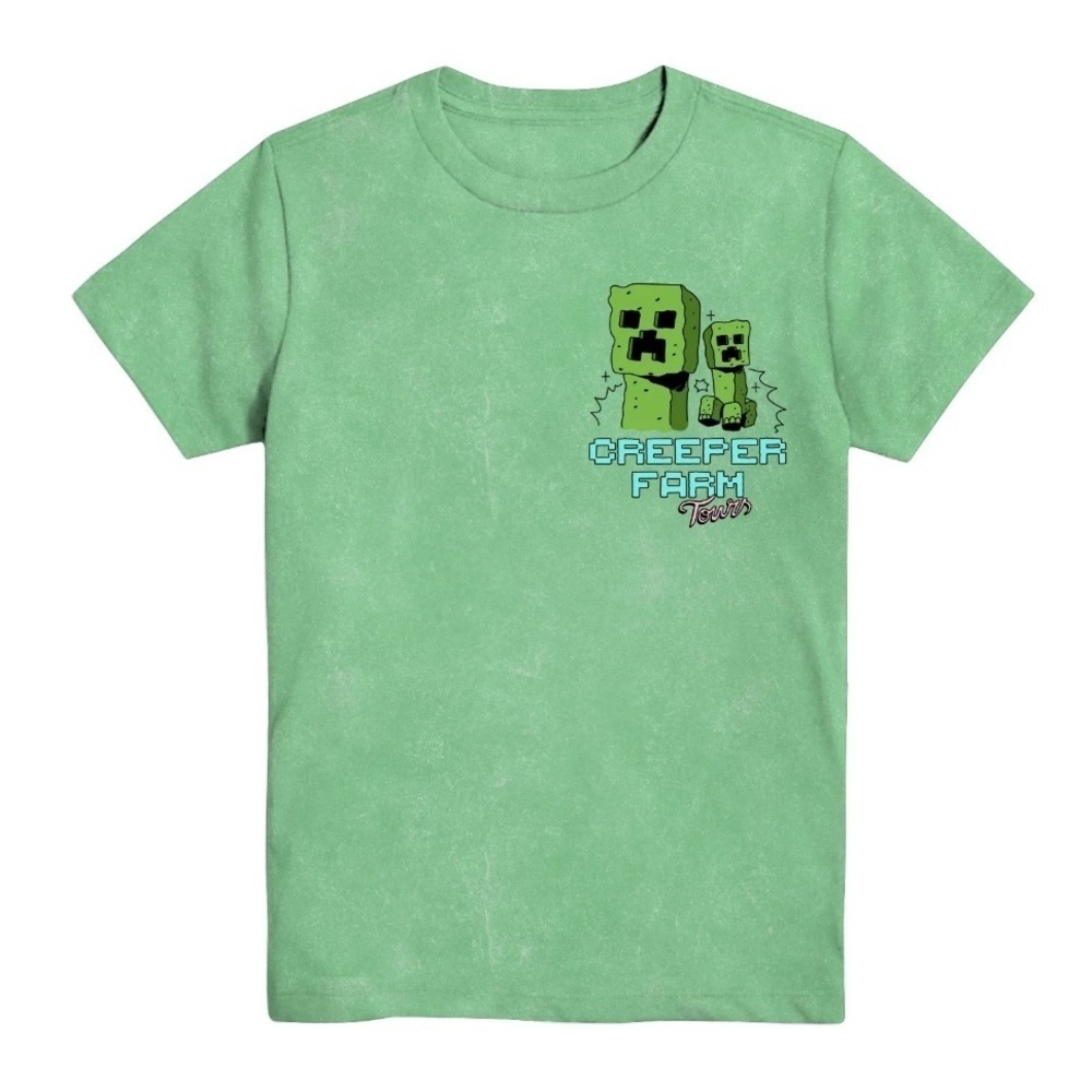 Minecraft Creeper, Graphic Short Sleeve T-Shirt, Unisex Kids